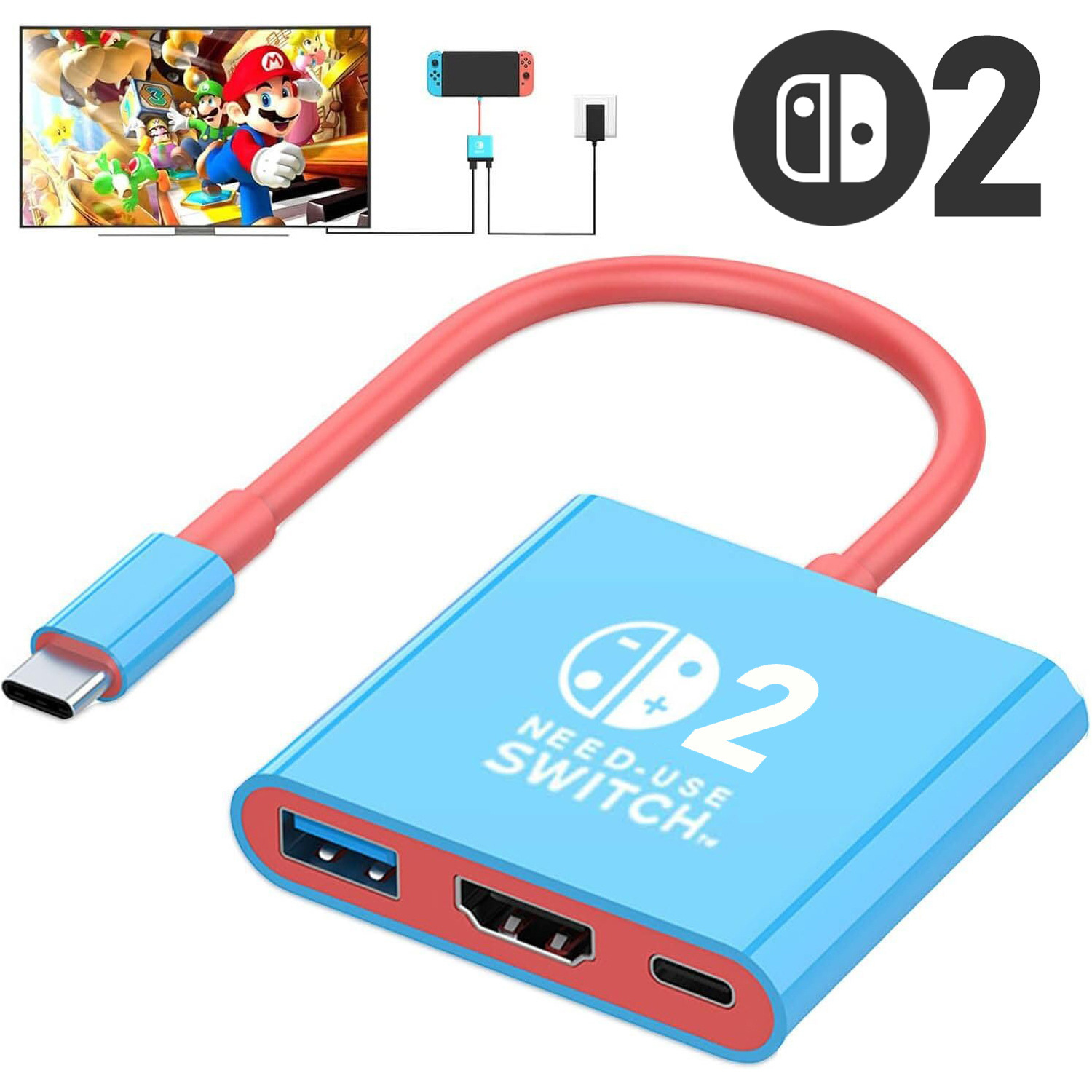 Gaming Kit Accessories Nintendo Switch - 스위치2 타입 C 도킹 스테이션 HDMI+USB3.0+PD
