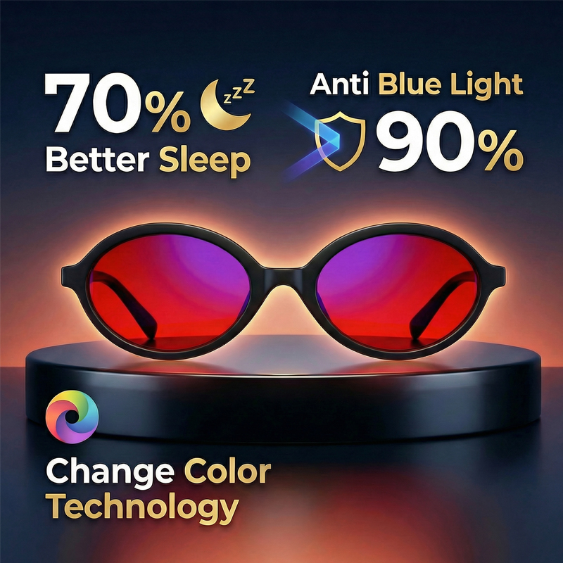 Gaming Glasses Tinted - 블루라이트 차단 타원형 안경, 더 나은