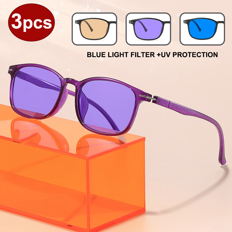 Gaming Glasses Tinted - 남녀공용 레드 틴티드 렌즈 블루라이트 차단
