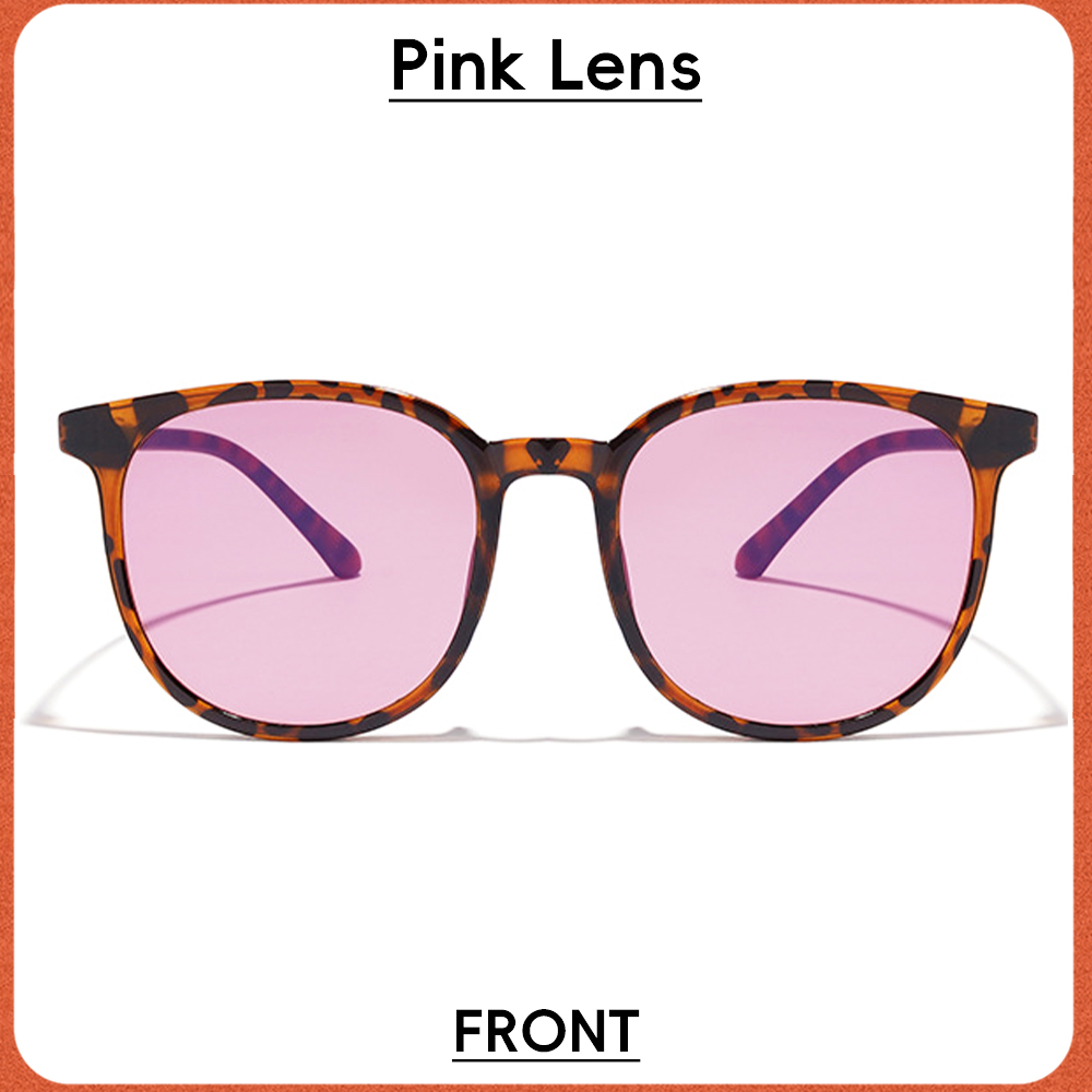 유니섹스 라운드 블루라이트 차단 안경 핑크 브라운 틴티 - Gaming Glasses Tinted 리뷰 및 가격